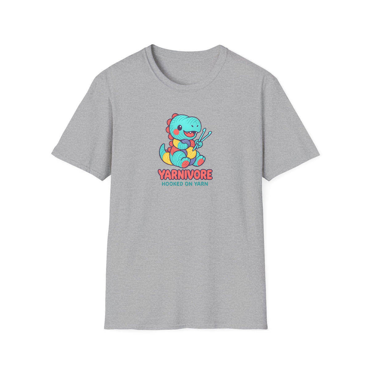 Yarnivore Knitting Dinosaur T-Shirt
