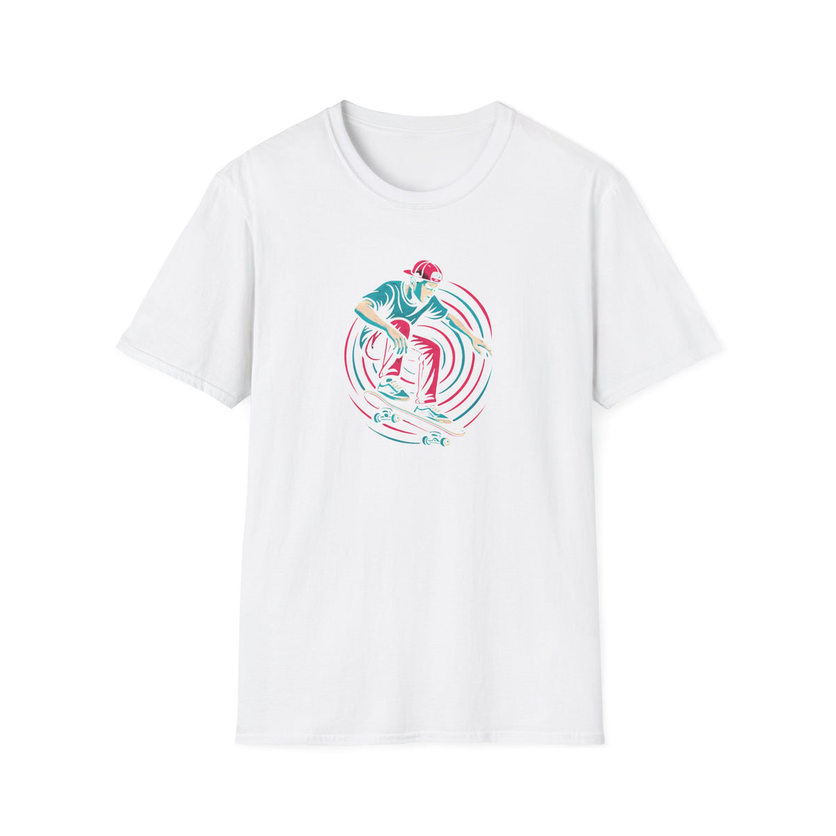 Skateboarder performing trick T-Shirt